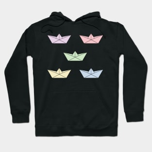 Pastel paper boats set Hoodie